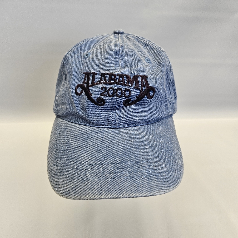 Vintage Alabama 2000 Tour Hat Band Music Denim Blue Adjustable